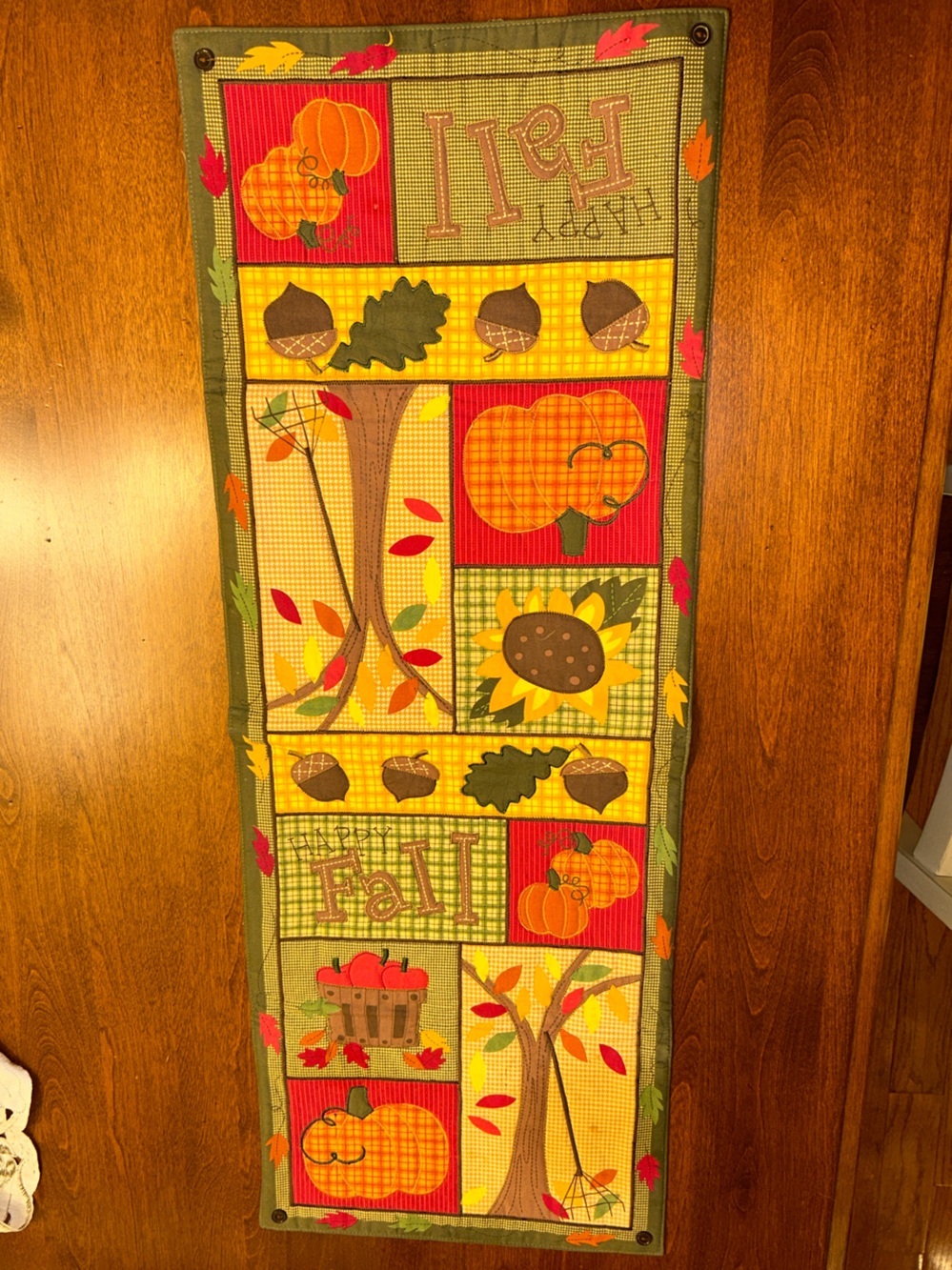 Autumn Pumpkin & Sunflower Table Runner